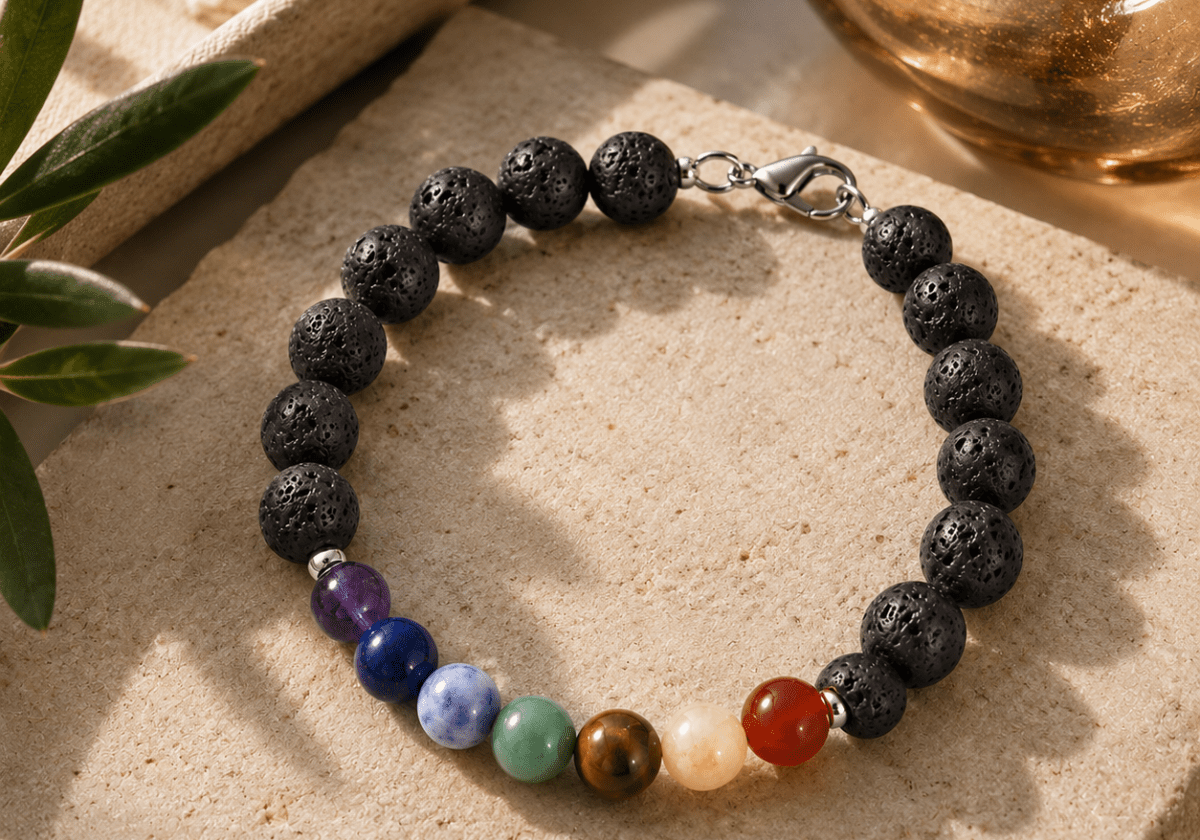 Lava Chakra Bead Bracelet - Bodacious Bijous LLC