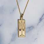 Libra Zodiac Necklace - Bodacious Bijous LLC