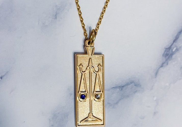 Libra Zodiac Necklace - Bodacious Bijous LLC