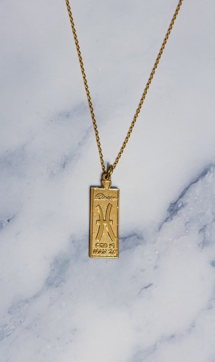 Pisces Zodiac Necklace - Bodacious Bijous LLC