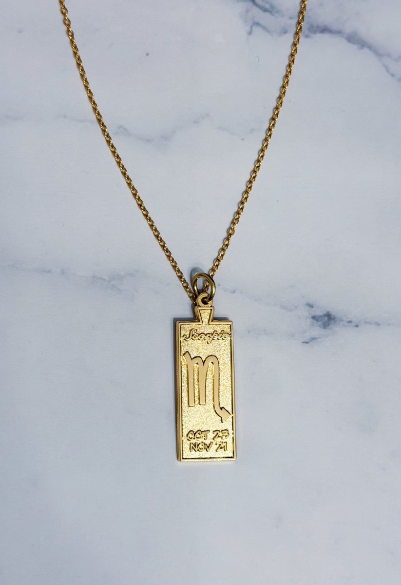 Scorpio Zodiac Necklace - Bodacious Bijous LLC