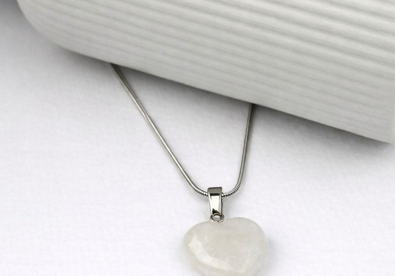 Self Love Healing Necklace with white stone