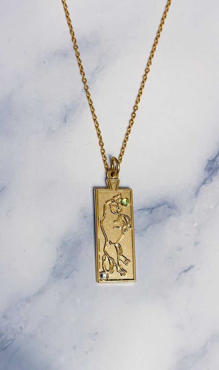 Taurus Zodiac Necklace - Bodacious Bijous LLC