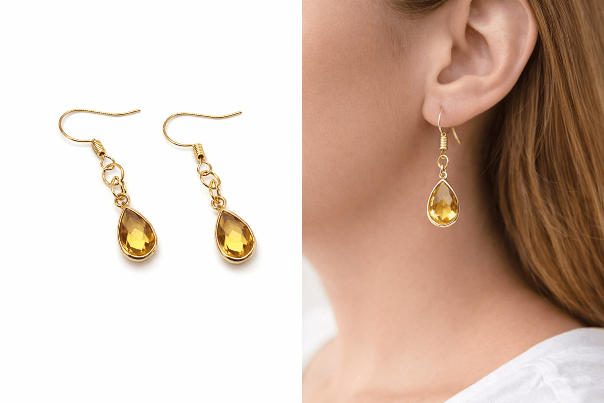 Teardrop Topaz Earrings - Bodacious Bijous LLC