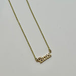 What's Your Sign Zodiac Name Necklace - Bodacious Bijous Aries Gold