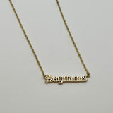 What's Your Sign Zodiac Name Necklace - Bodacious Bijous Sagittarius Gold