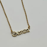 What's Your Sign Zodiac Name Necklace - Bodacious Bijous Gemini Gold