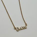 What's Your Sign Zodiac Name Necklace - Bodacious Bijous Pisces Gold