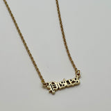 What's Your Sign Zodiac Name Necklace - Bodacious Bijous Pisces Gold