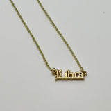 What's Your Sign Zodiac Name Necklace - Bodacious Bijous Libra Gold