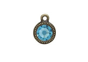 Birthstone Charm w/Sterling Silver Necklace - Bodacious Bijous