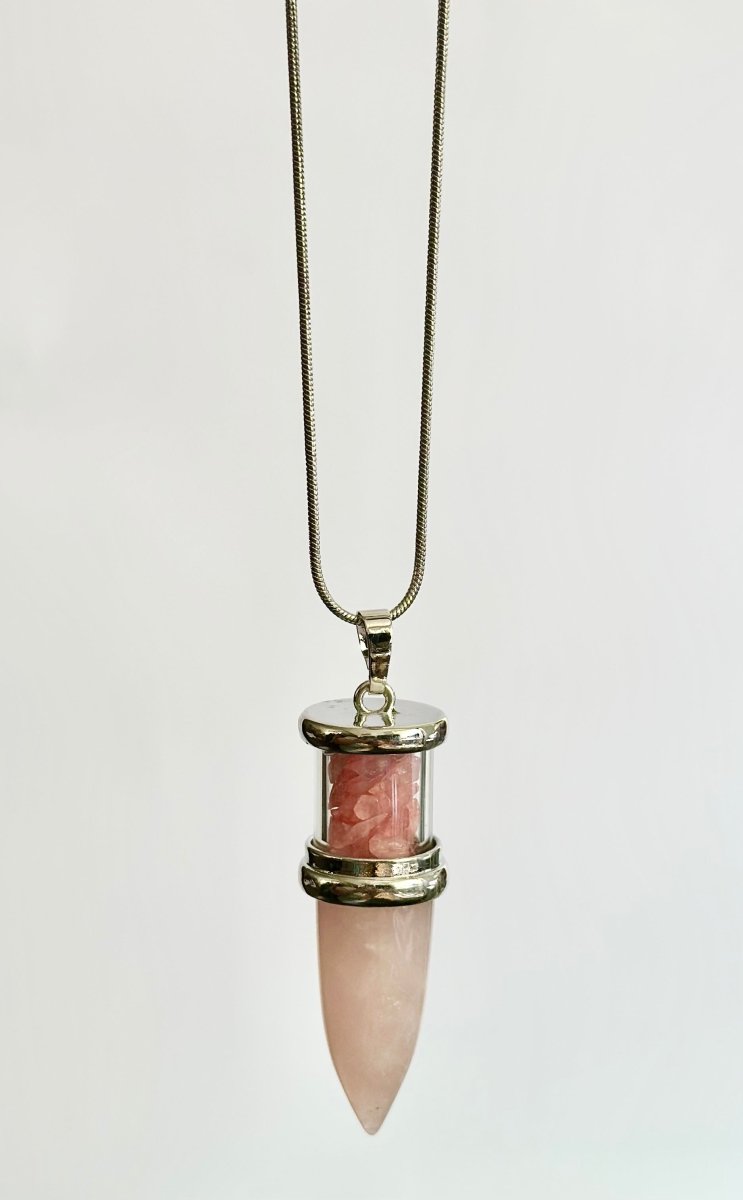 Bullet Style Stone Necklace - Bodacious Bijous