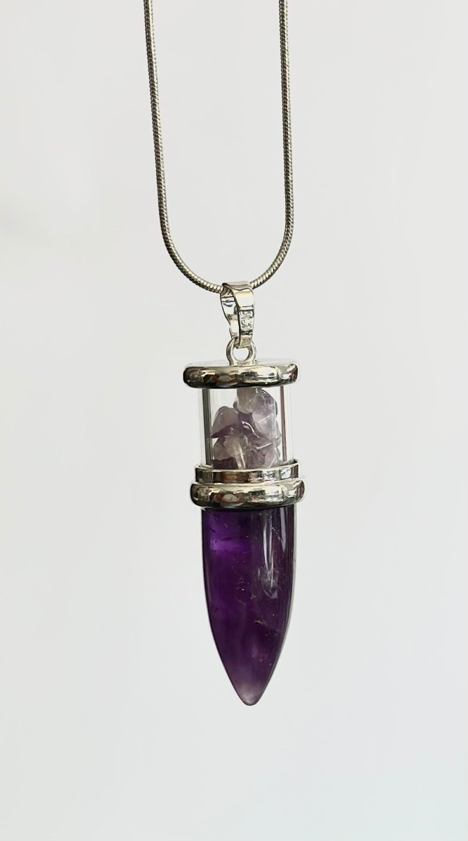 Bullet Style Stone Necklace - Bodacious Bijous