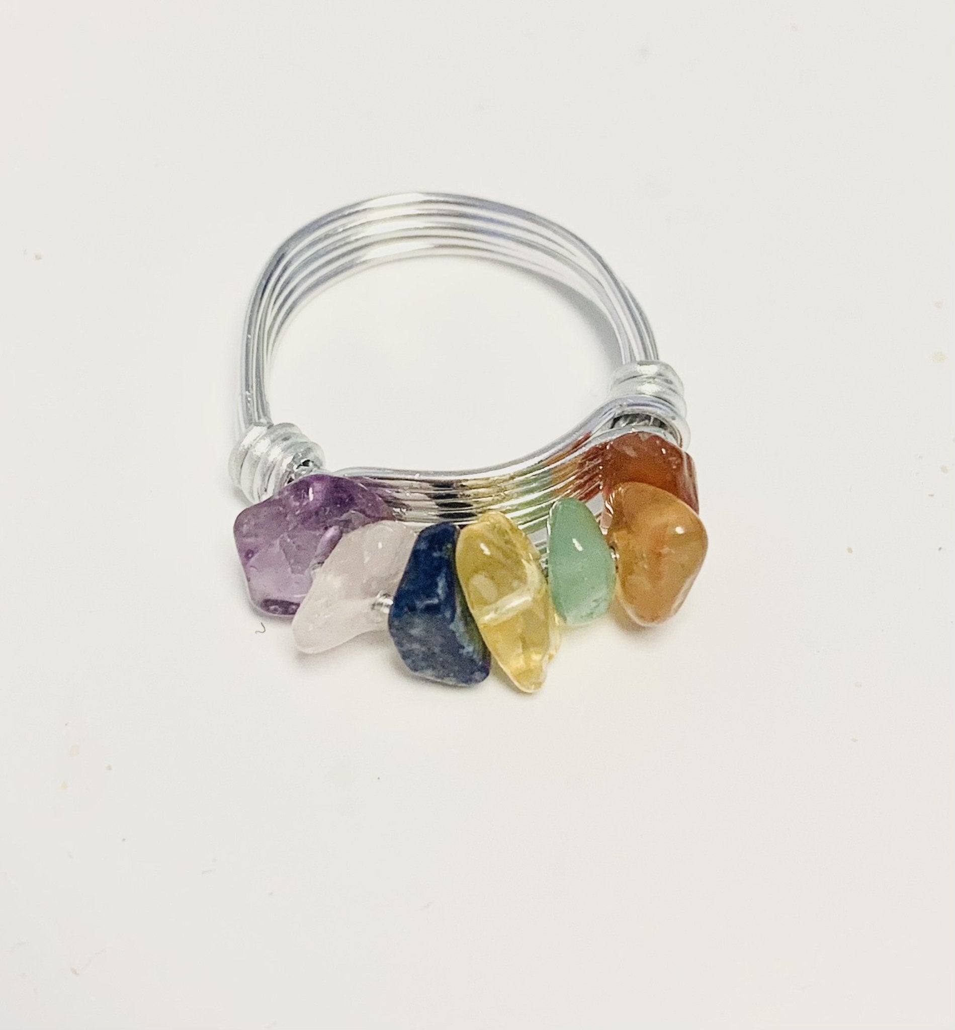 Chakra Style Wire Wrapped Ring - Bodacious Bijous