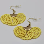 Fan Style Earrings - Bodacious BijousYelllow (light)