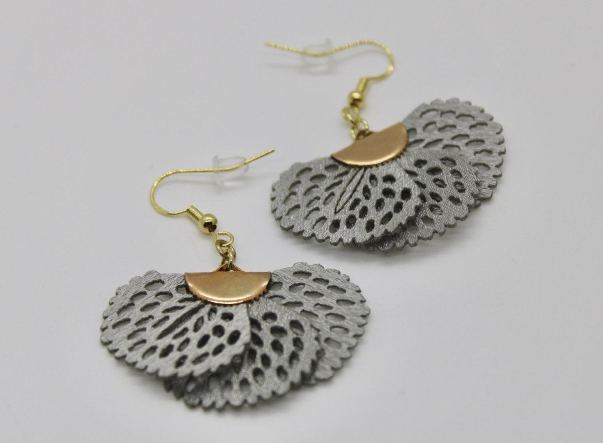 Fan Style Earrings - Bodacious BijousSilver