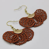Fan Style Earrings - Bodacious BijousBronze