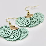 Fan Style Earrings - Bodacious BijousMint Green