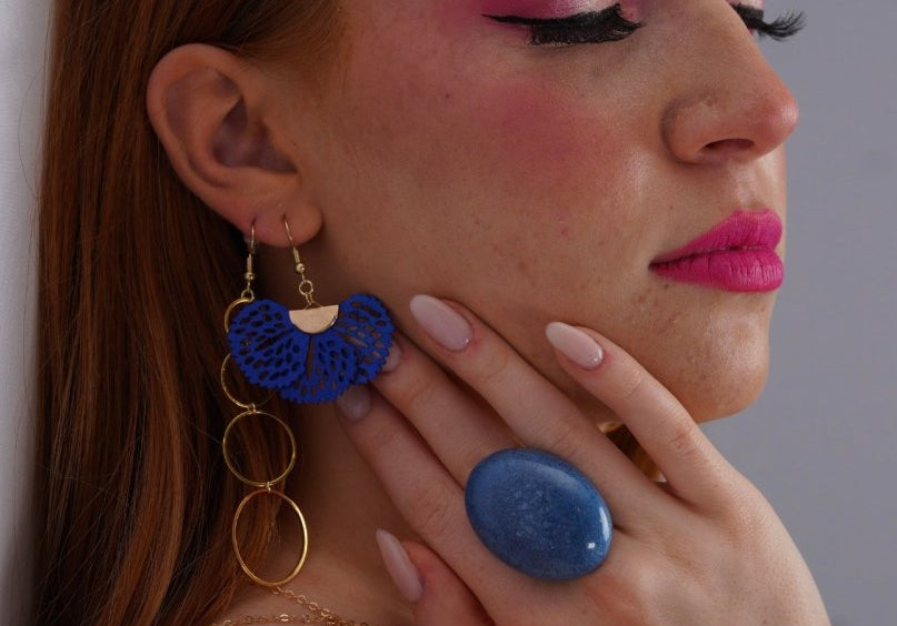 Fan Style Earrings - Bodacious Bijous