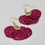 Fan Style Earrings - Bodacious BijousPink