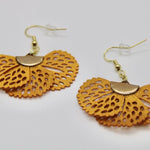 Fan Style Earrings - Bodacious BijousGold (dark)
