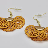 Fan Style Earrings - Bodacious BijousGold (dark)
