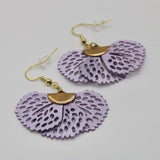 Fan Style Earrings - Bodacious BijousPurple (light)