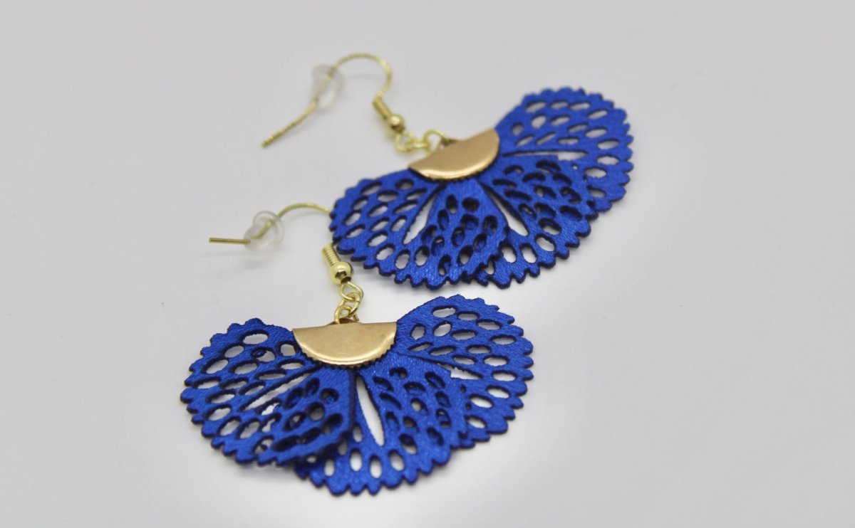 Fan Style Earrings - Bodacious BijousBlue