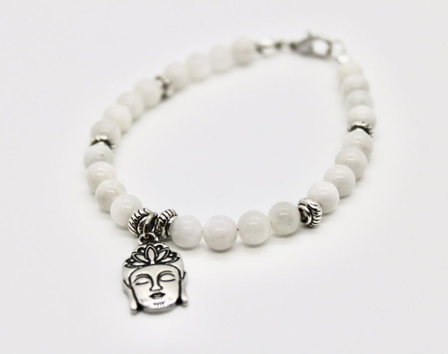 Goddess Moonstone Bead Bracelet - Bodacious Bijous