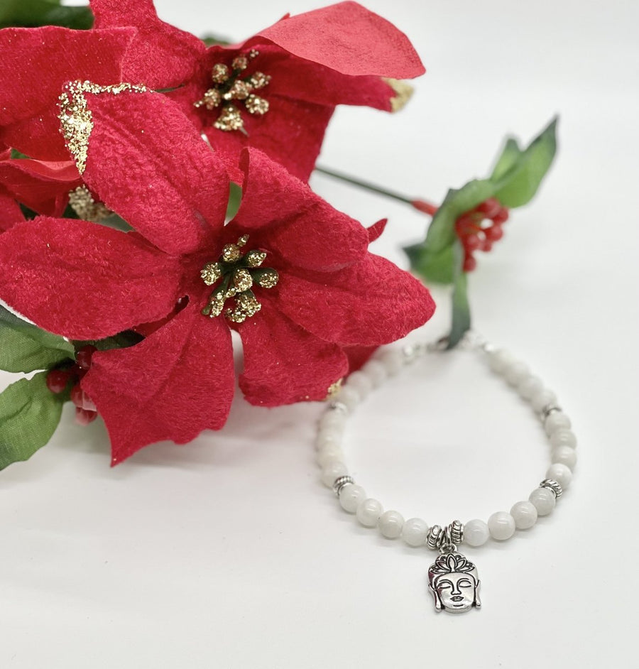 Goddess Moonstone Bead Bracelet - Bodacious Bijous