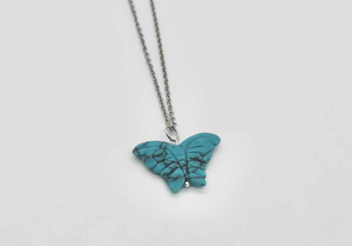 Hand Carved Butterfly Necklace - Bodacious Bijous