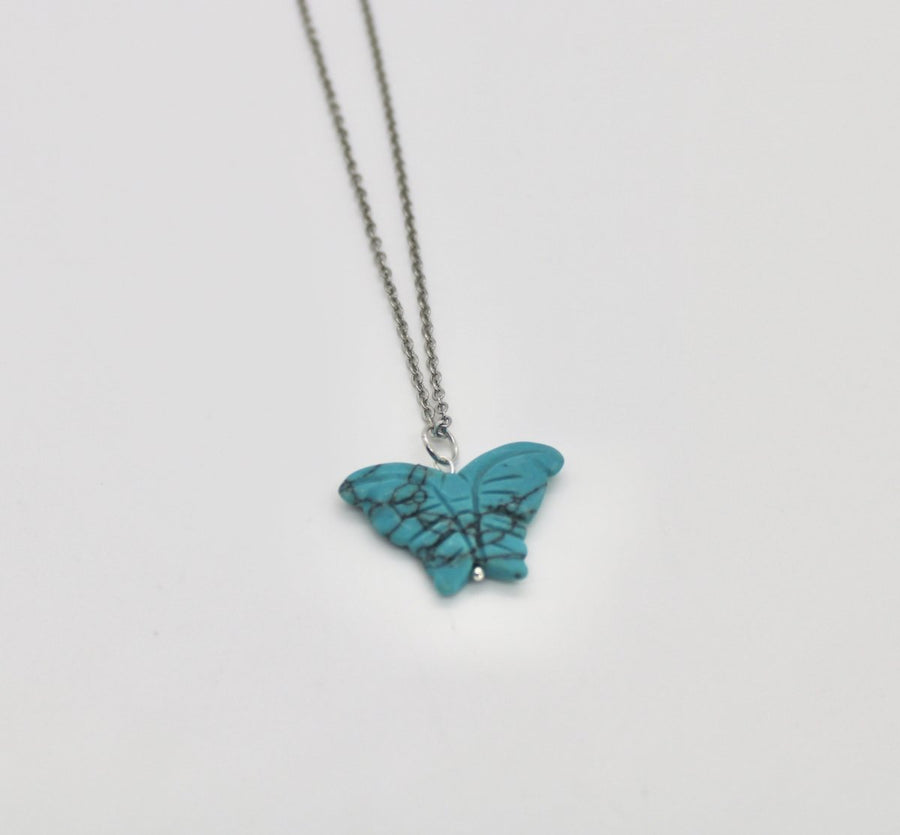 Hand Carved Butterfly Necklace - Bodacious Bijous