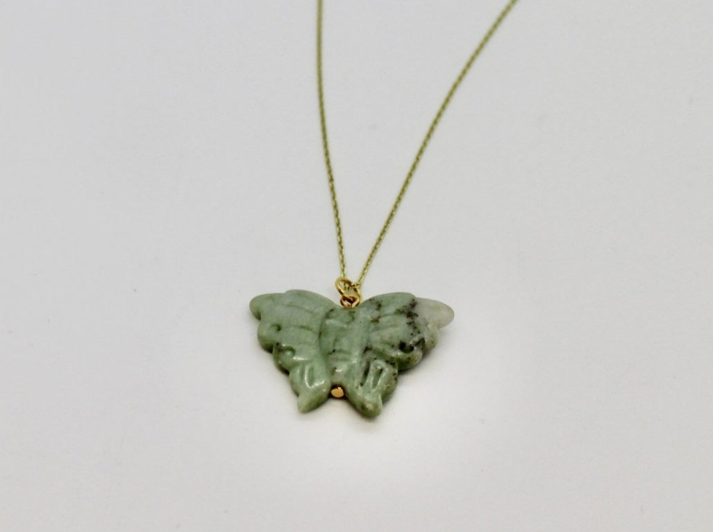 Hand Carved Butterfly Necklace - Bodacious Bijous