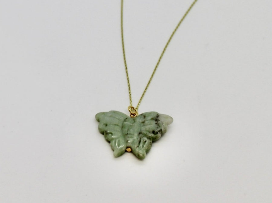 Hand Carved Butterfly Necklace - Bodacious Bijous
