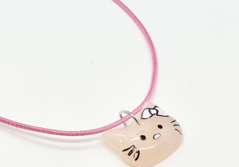 Hello Kitty Hand-painted Necklace - Bodacious Bijous