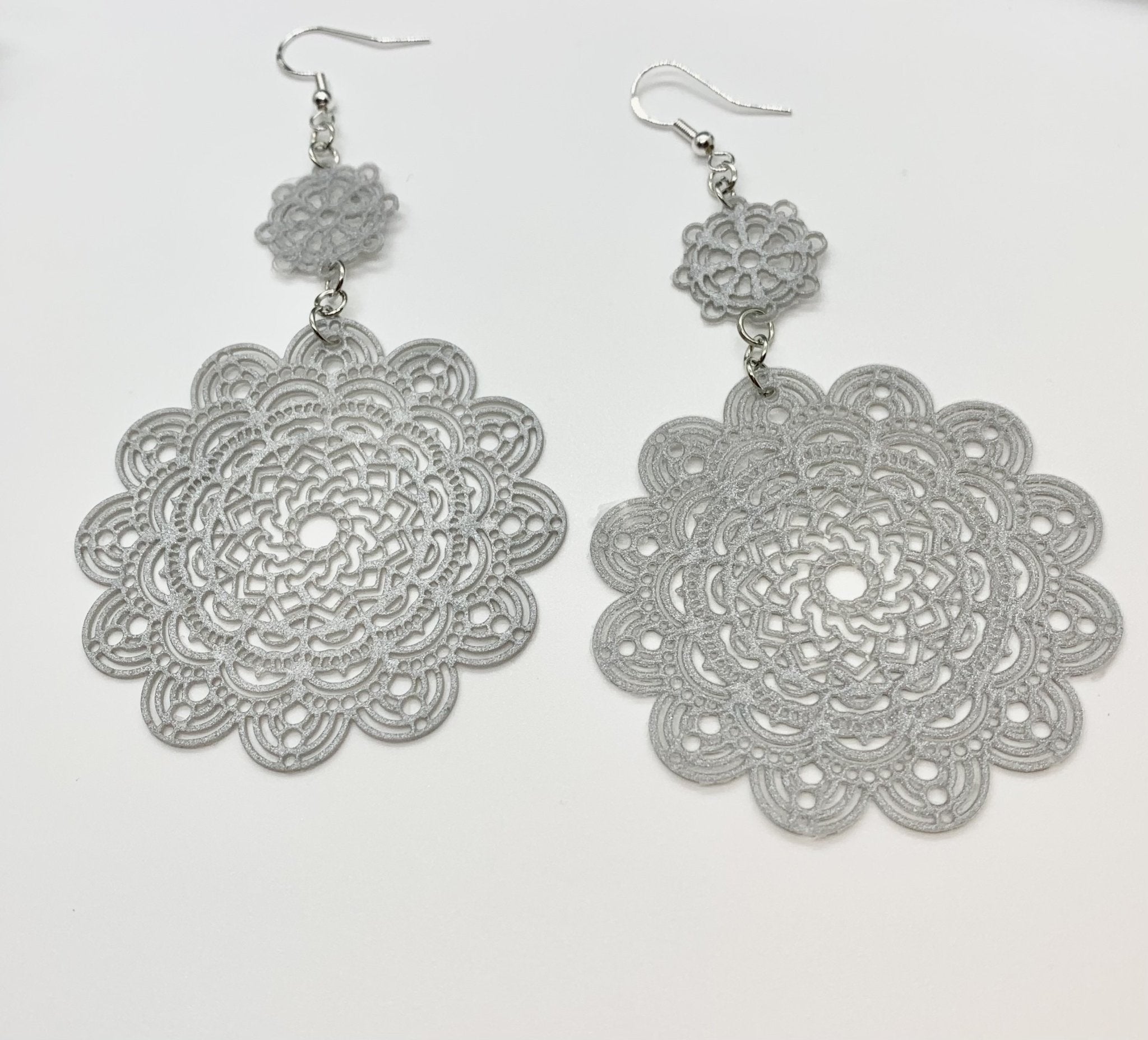 Lace Mandala Inspired Earrings - Bodacious Bijous