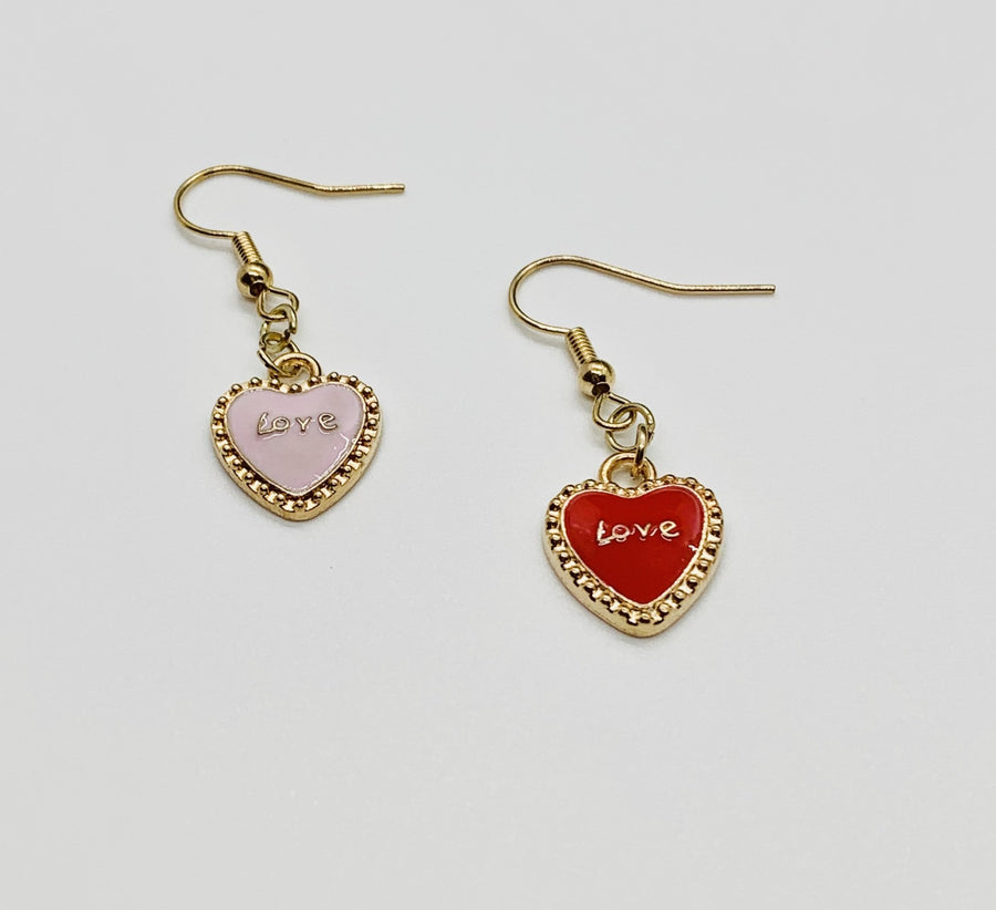 Love Charm Two Tone Earrings - Bodacious Bijous