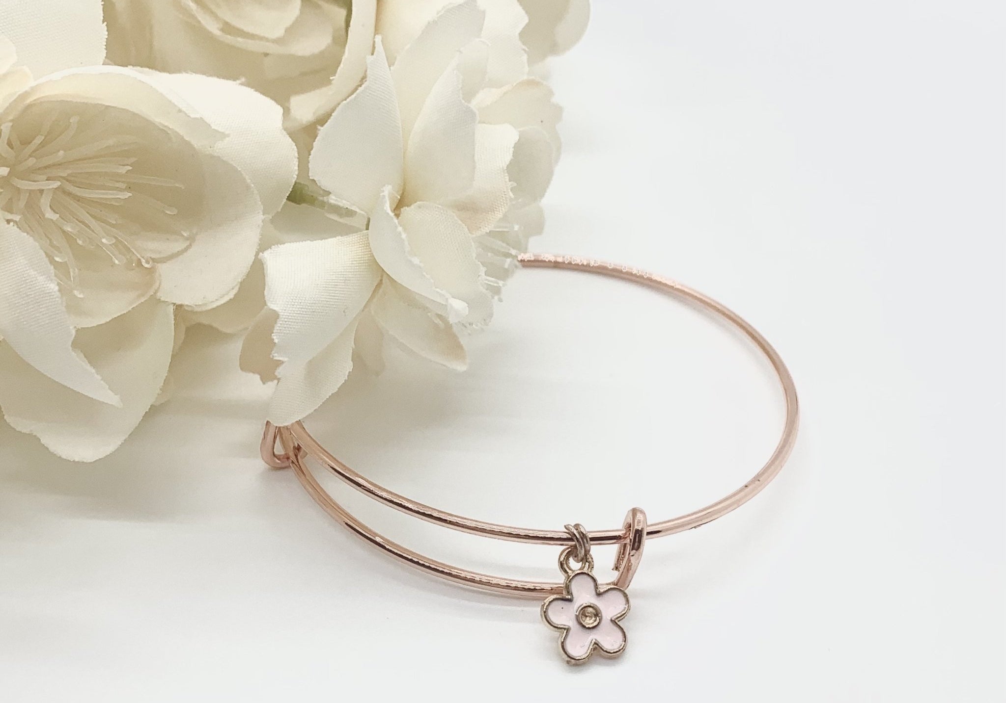 Pink Rose Gold Charm Bracelets - Bodacious Bijous