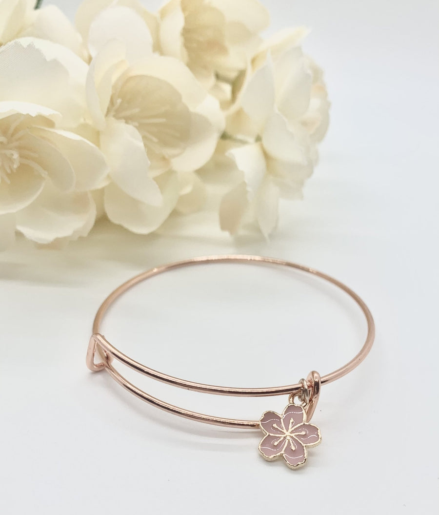 Pink Rose Gold Charm Bracelets - Bodacious Bijous