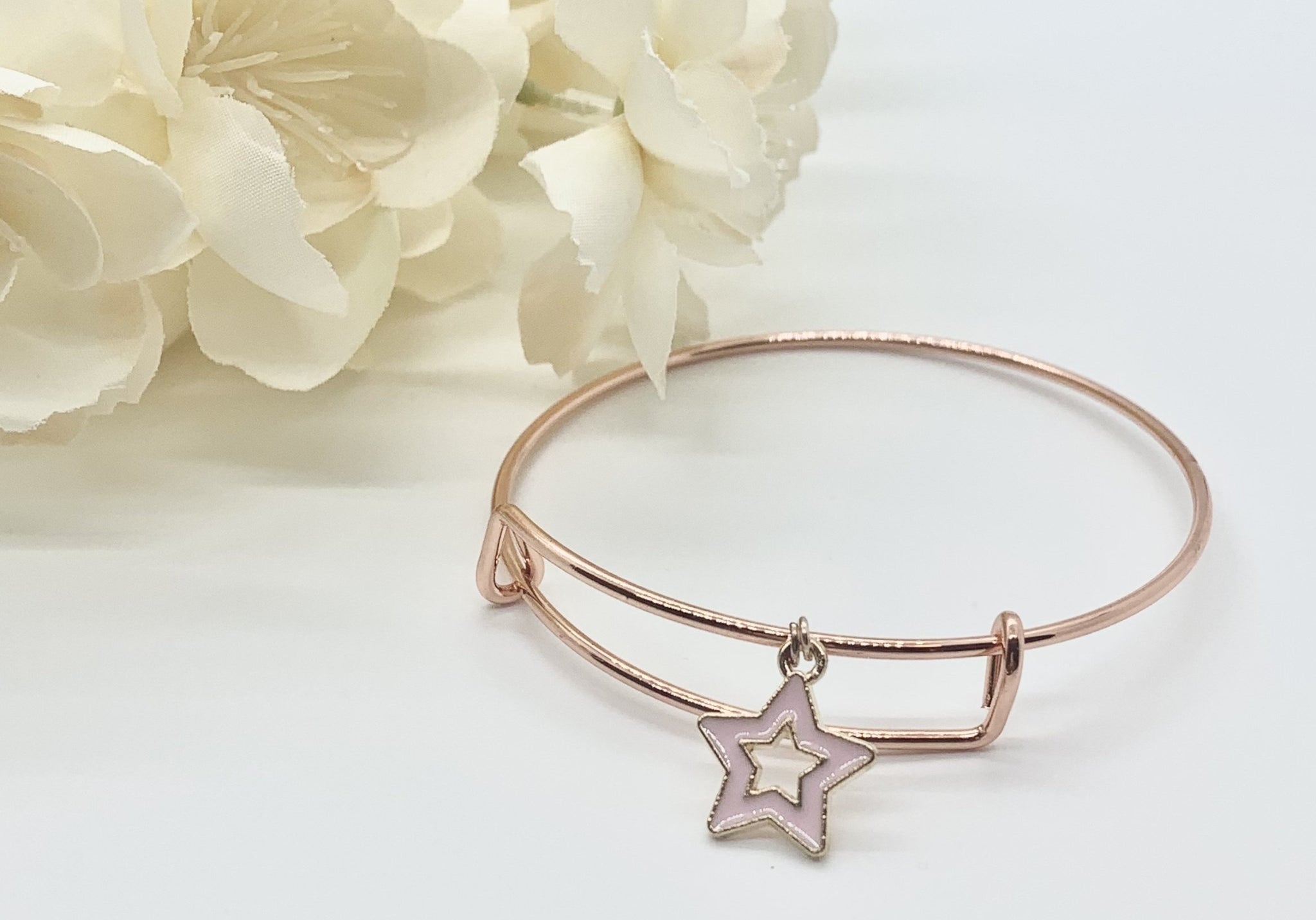 Pink Rose Gold Charm Bracelets - Bodacious Bijous