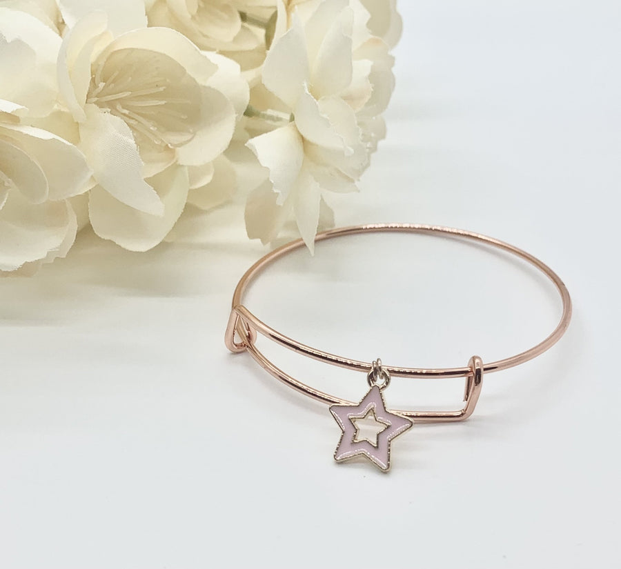 Pink Rose Gold Charm Bracelets - Bodacious Bijous