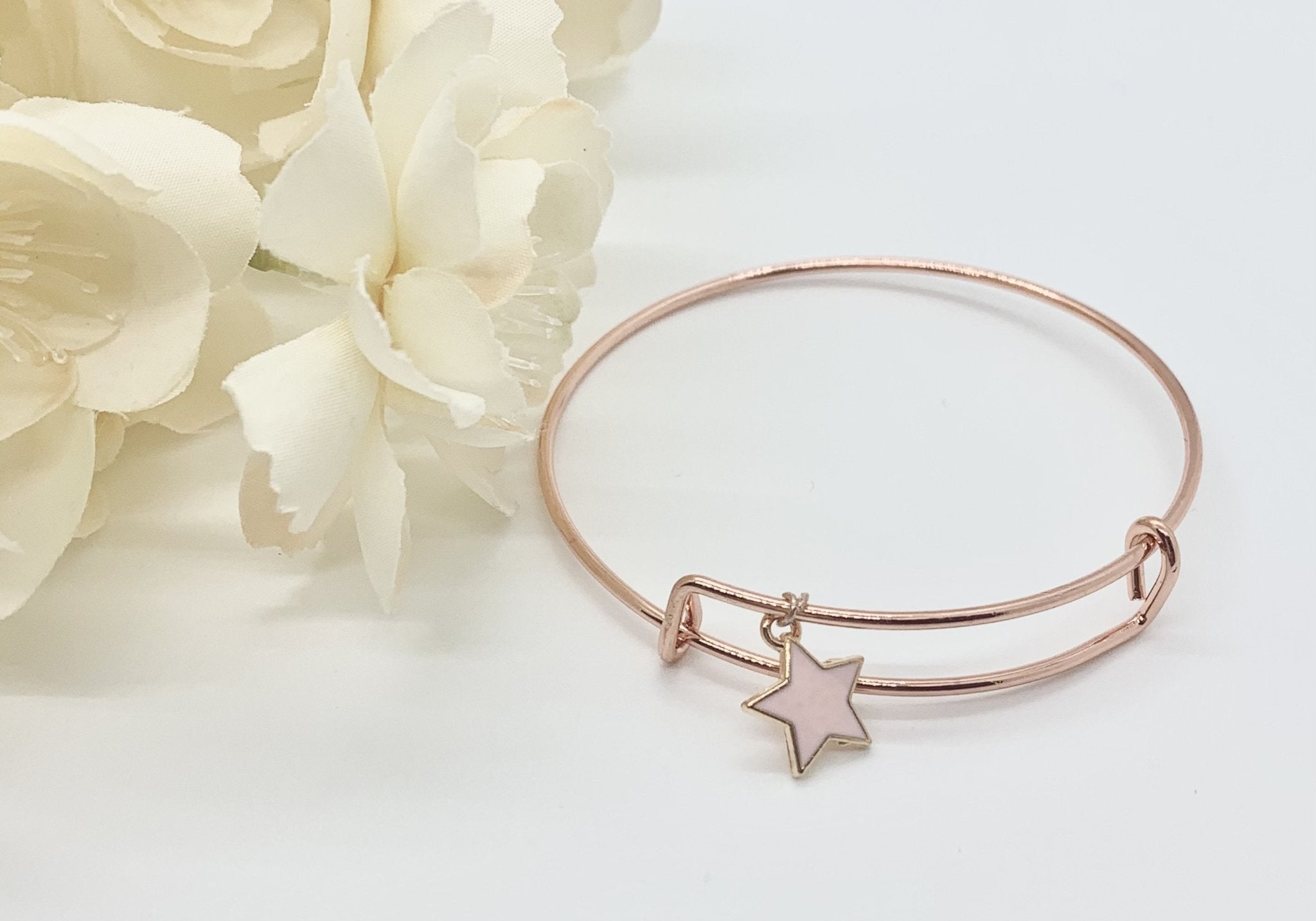 Pink Rose Gold Charm Bracelets - Bodacious Bijous