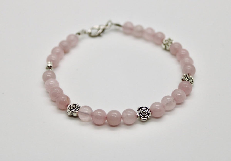 Roses’ Quartz Bead Bracelet - Bodacious Bijous