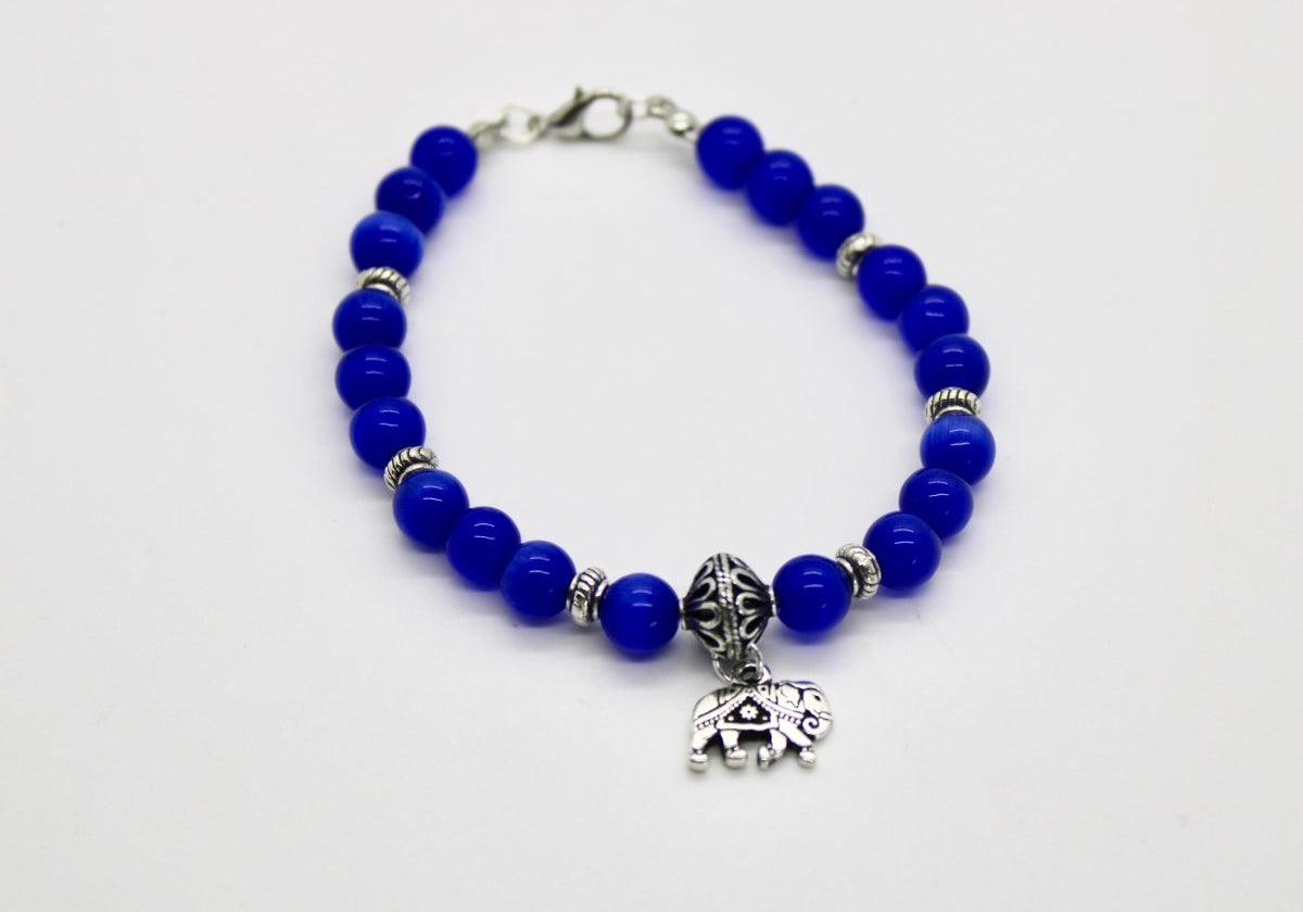 Royal Blue Bead Bracelet - Bodacious Bijous