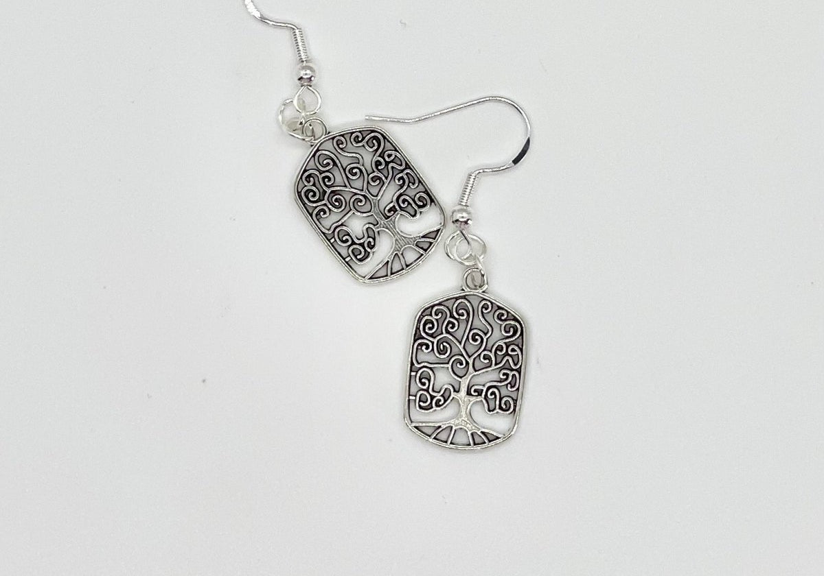 Silver Tree of Life Earrings - Bodacious Bijous