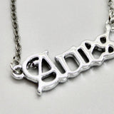 What's Your Sign Zodiac Name Necklace - Bodacious Bijous Aries Silver